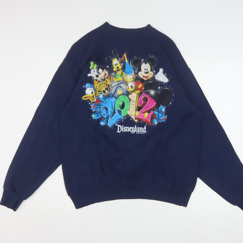 Hanes Disneyland Resort Navy Graphic Sweatshirt Women M 2012 Disney Print