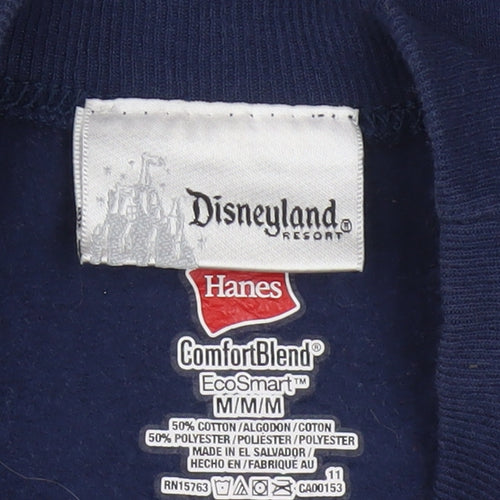 Hanes Disneyland Resort Navy Graphic Sweatshirt Women M 2012 Disney Print