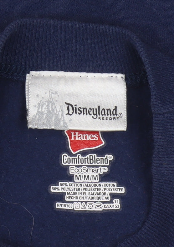 Hanes Disneyland Resort Navy Graphic Sweatshirt Women M 2012 Disney Print