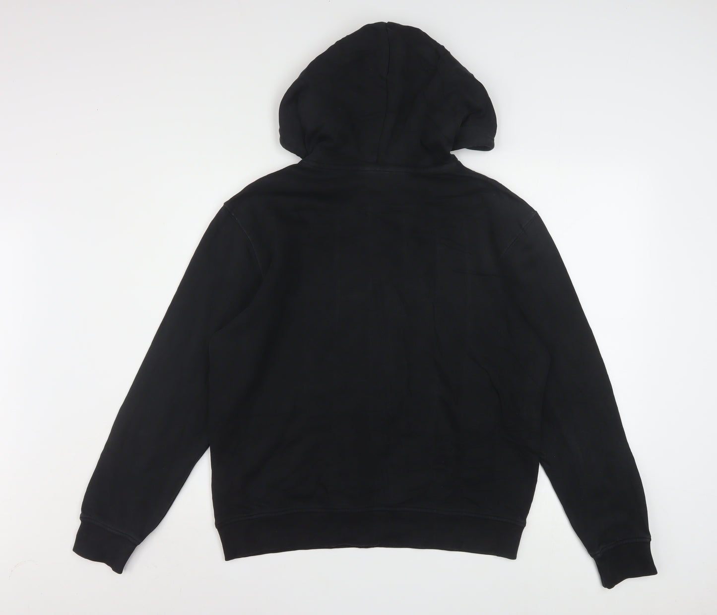 Adidas Womens Black Hoodie Size 12 Pullover Cotton Blend Casual