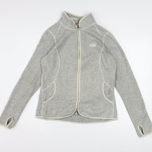 The North Face Women's Grey Fleece Full Zip Jacket Size M