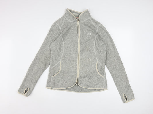The North Face Women's Grey Fleece Full Zip Jacket Size M