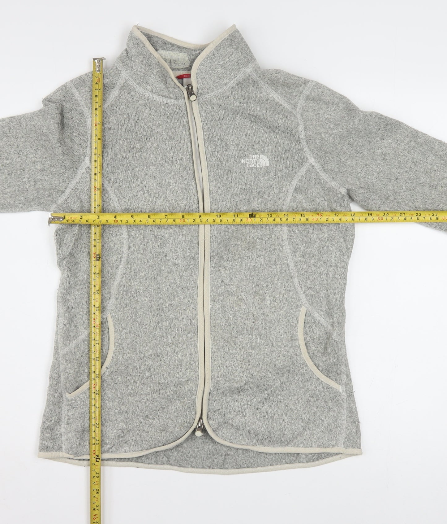 The North Face Women's Grey Fleece Full Zip Jacket Size M