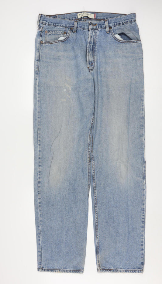 Levi's Men's Blue 550 Relaxed Fit Straight Denim Jeans W36 L36