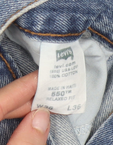 Levi's Men's Blue 550 Relaxed Fit Straight Denim Jeans W36 L36
