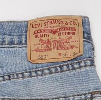 Levi's Men's Blue 550 Relaxed Fit Straight Denim Jeans W36 L36