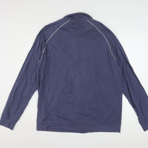 BOSS Men’s Blue XL Track Jacket Cotton Blend Full Zip