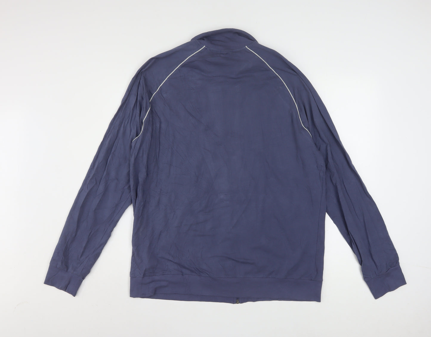 BOSS Men’s Blue XL Track Jacket Cotton Blend Full Zip