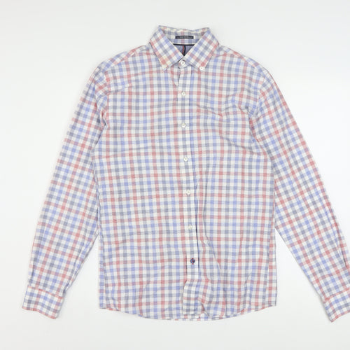 Tommy Hilfiger Men's Multicoloured Slim Fit Long Sleeve Check Shirt 14.5