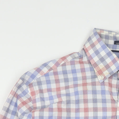 Tommy Hilfiger Men's Multicoloured Slim Fit Long Sleeve Check Shirt 14.5