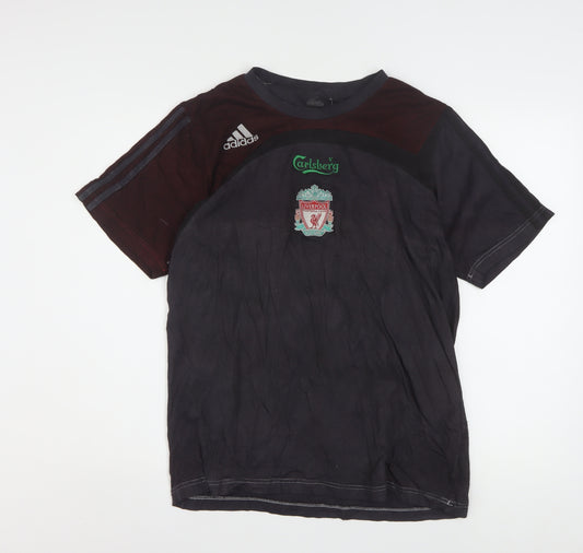 Adidas Liverpool FC Black Cotton Men’s Medium Vintage Football T-Shirt
