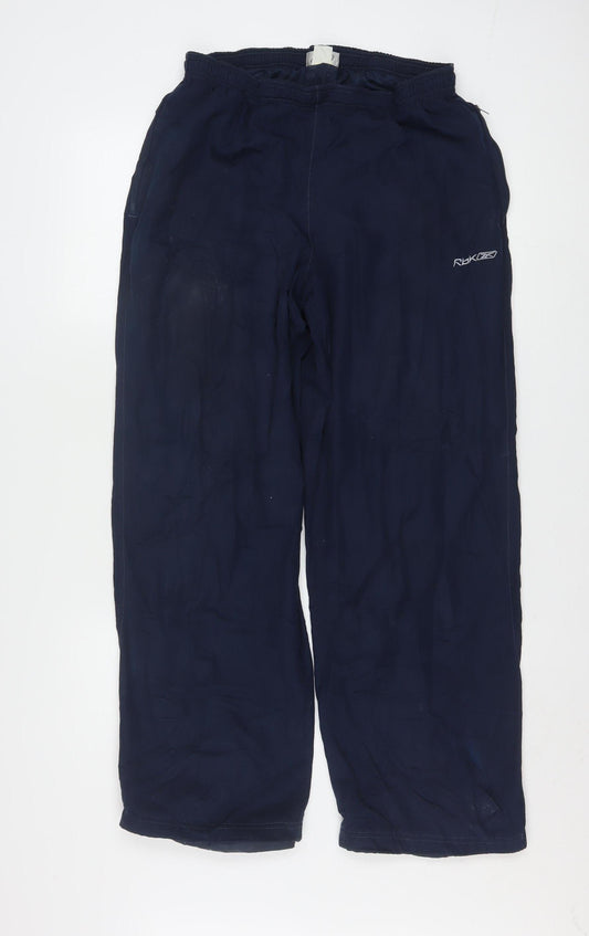 Reebok Men Blue M Track Pants Regular Fit Lightweight Activewear
