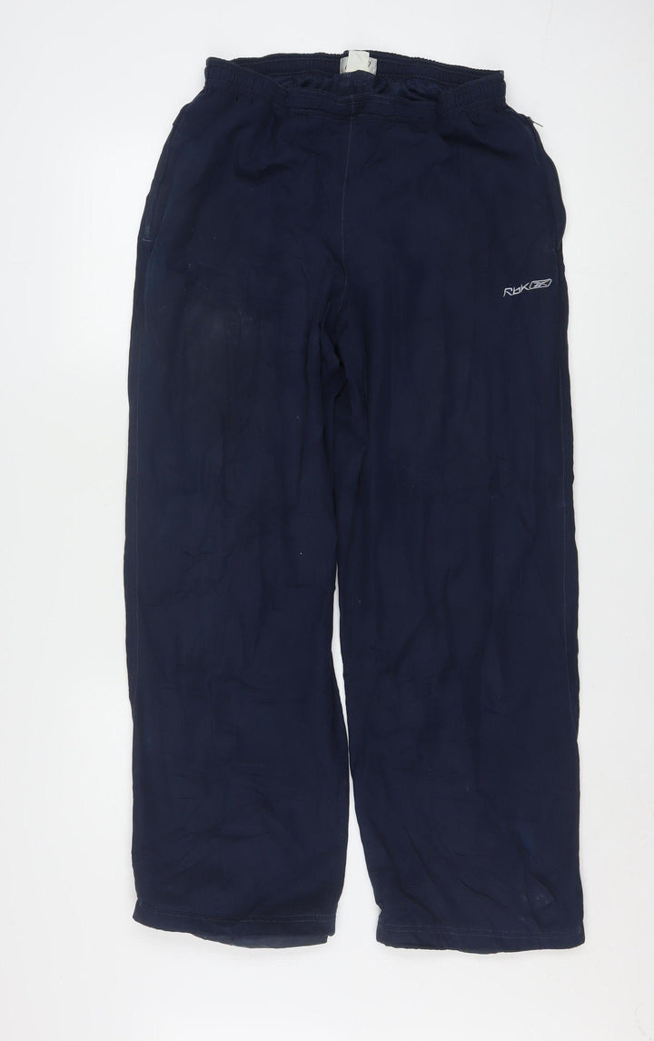 Reebok Men Blue M Track Pants Regular Fit Lightweight Activewear