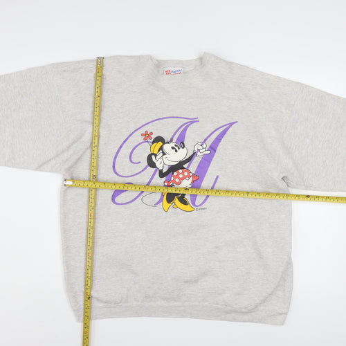Hanes Women’s Grey Minnie Mouse Pullover Sweatshirt XL