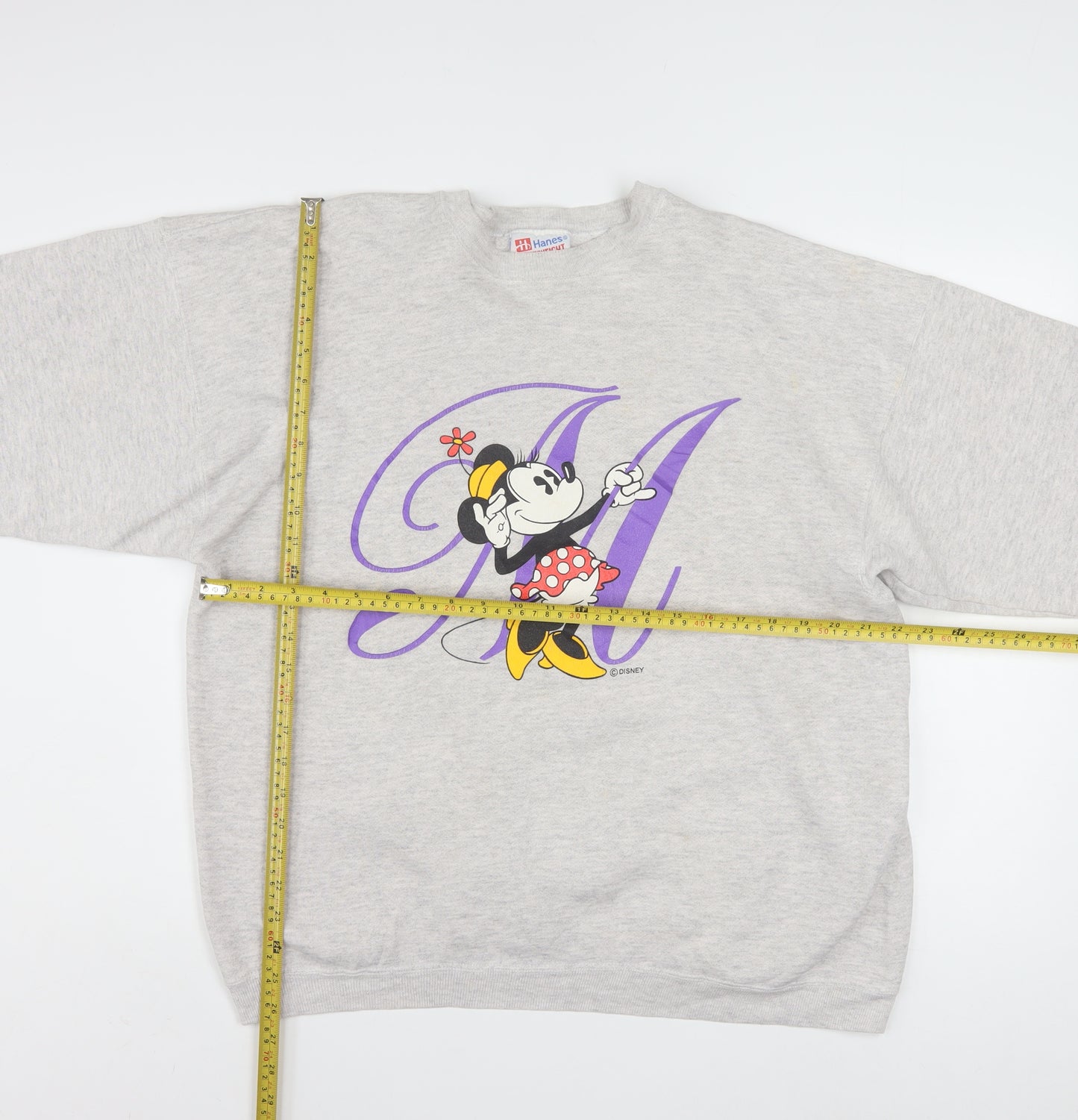 Hanes Women’s Grey Minnie Mouse Pullover Sweatshirt XL