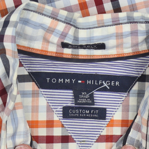 Tommy Hilfiger Men's Multicoloured Check Button-Up Shirt XS Slim Fit