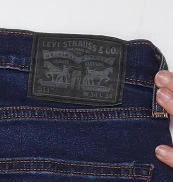 Levi’s 511 Men’s Blue Straight Jeans 34W 34L Stretch Denim