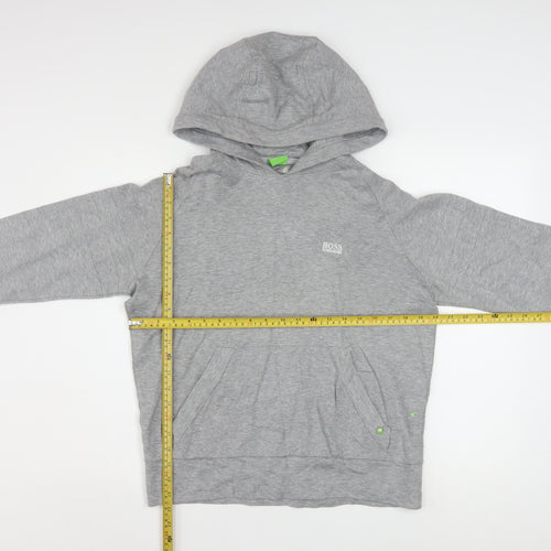 Hugo Boss Men's Grey Pullover Hoodie Small Regular Fit