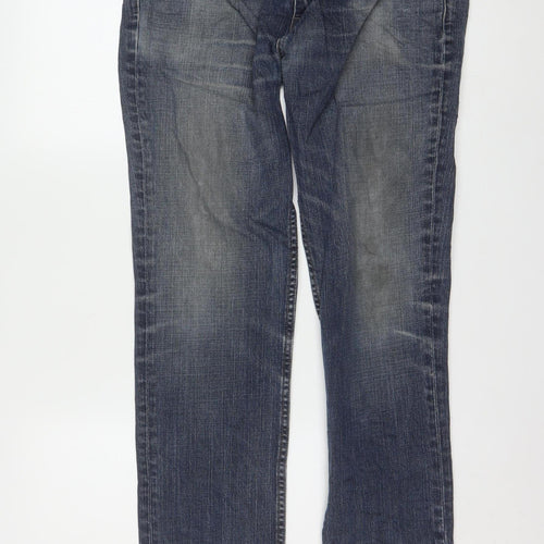 Levi's Men's Blue Straight Leg Jeans W36 L34 Denim Stretch