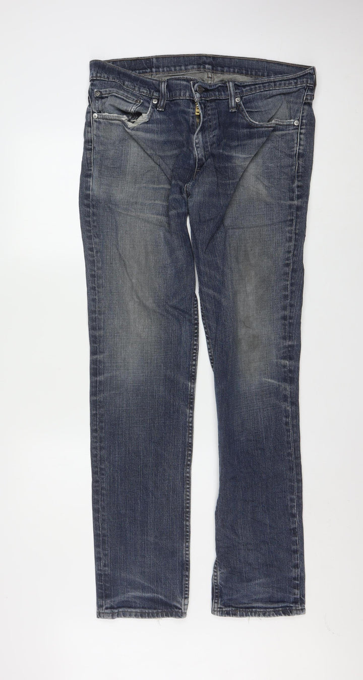 Levi's Men's Blue Straight Leg Jeans W36 L34 Denim Stretch