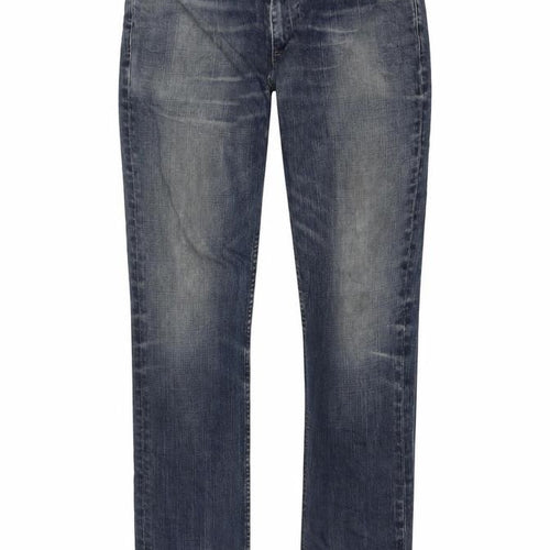 Levi's Men's Blue Straight Leg Jeans W36 L34 Denim Stretch