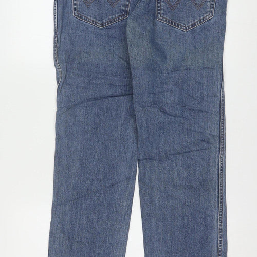 Wrangler Mens Blue Regular Fit Straight Leg Denim Jeans W32 L32