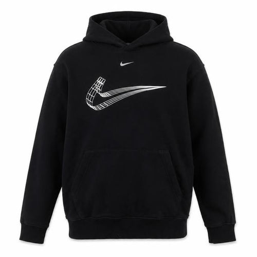 Nike Men's Black Pullover Hoodie Small Graphic Swoosh Sports Style