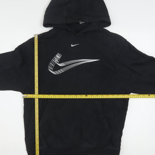 Nike Men's Black Pullover Hoodie Small Graphic Swoosh Sports Style