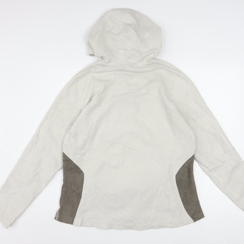 The North Face Womens Beige Fleece 1/2 Zip Hooded Pullover XL