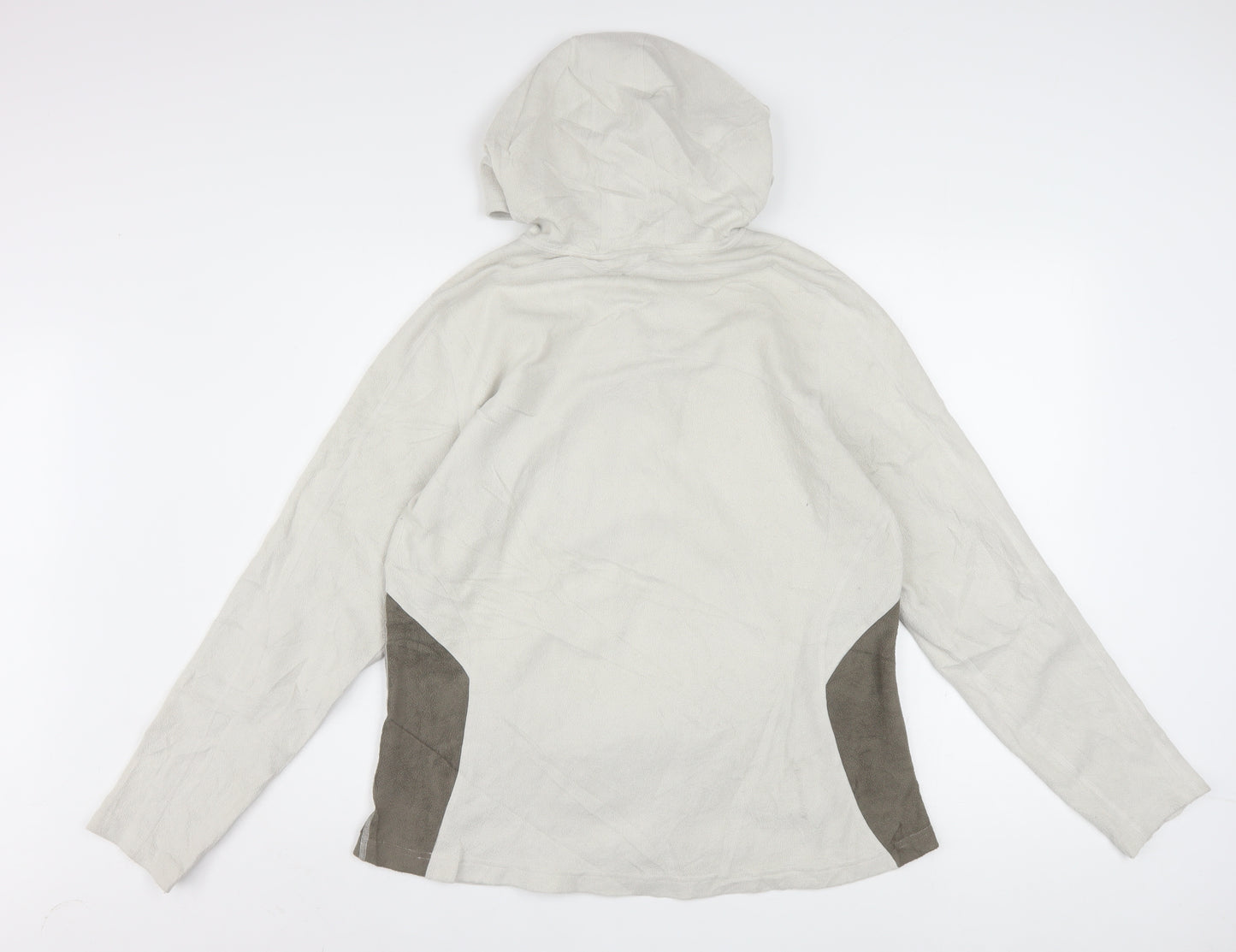 The North Face Womens Beige Fleece 1/2 Zip Hooded Pullover XL