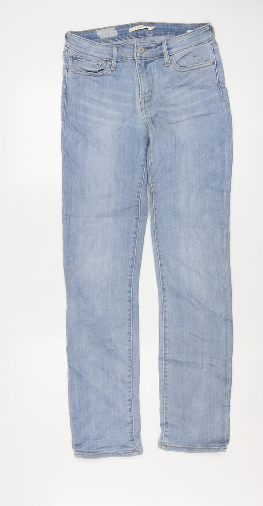 Levi Strauss Women Blue 712 Slim Straight Jeans Size 29
