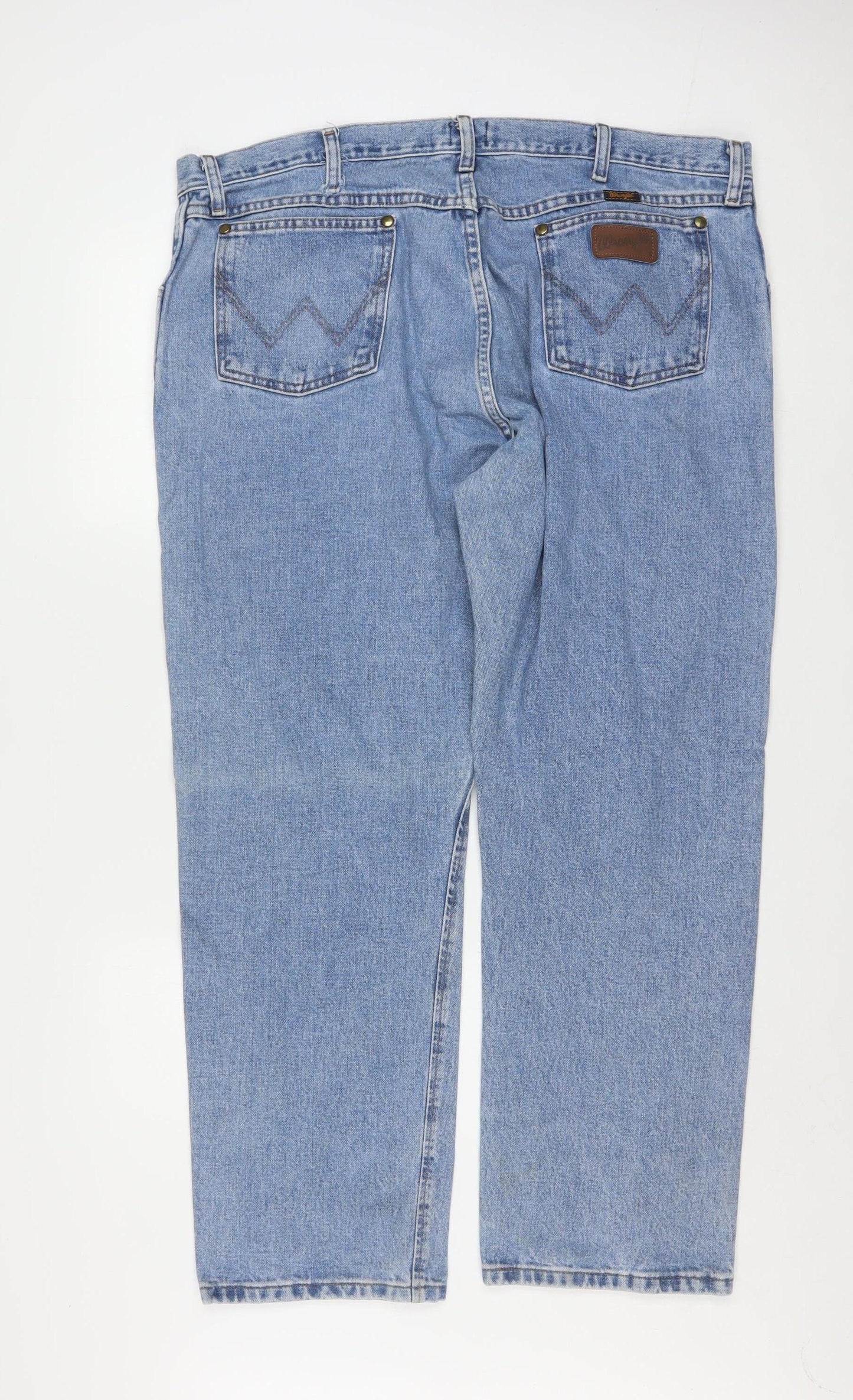 Wrangler Men's Blue 40x30 Regular Fit Straight Denim Jeans