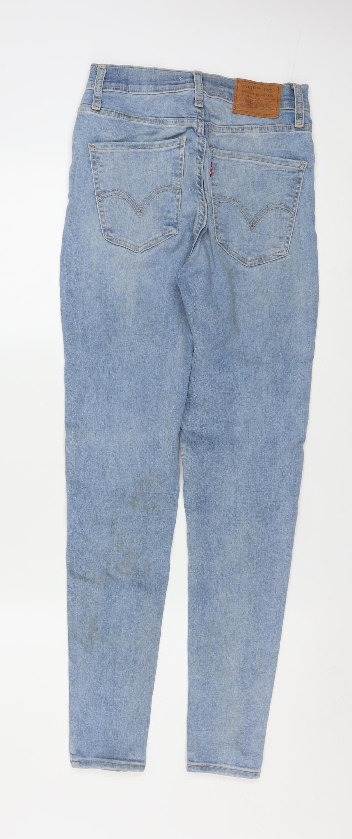 Levi's Women's Blue Mile High Super Skinny Jeans Size 25 High Rise