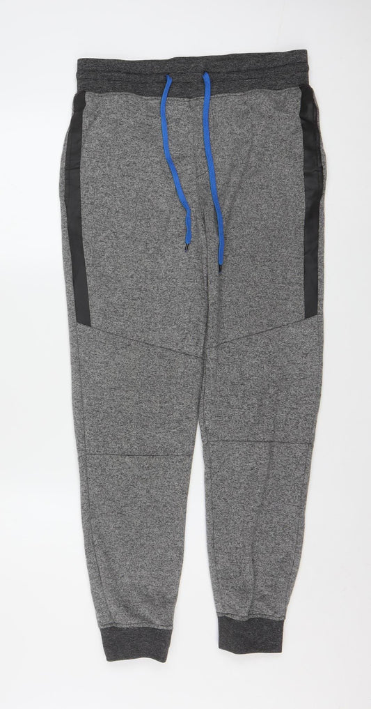 CARBON Men's Grey Jogger Trousers Size S Comfortable Activewear