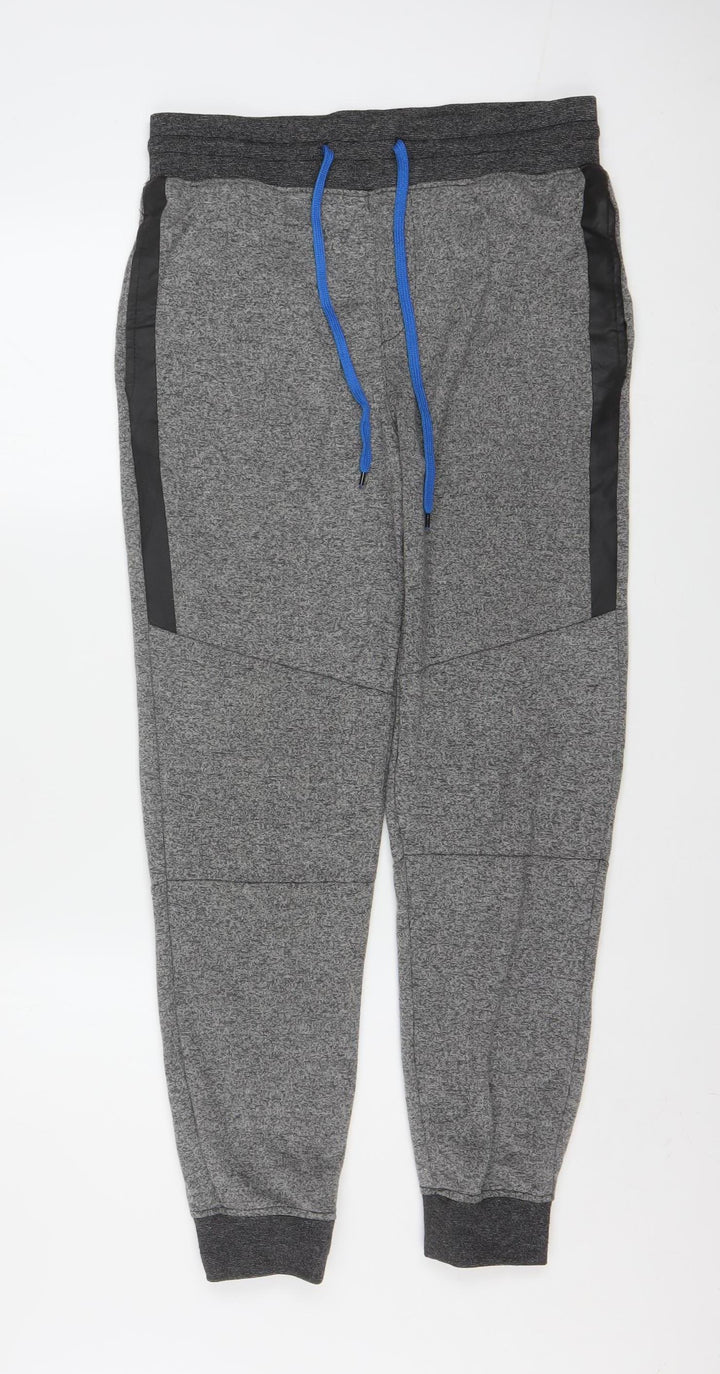 CARBON Men's Grey Jogger Trousers Size S Comfortable Activewear