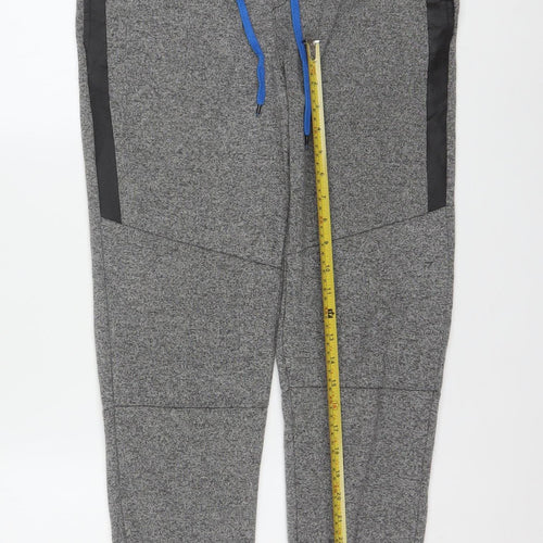 CARBON Men's Grey Jogger Trousers Size S Comfortable Activewear