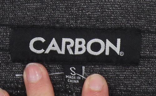 CARBON Men's Grey Jogger Trousers Size S Comfortable Activewear