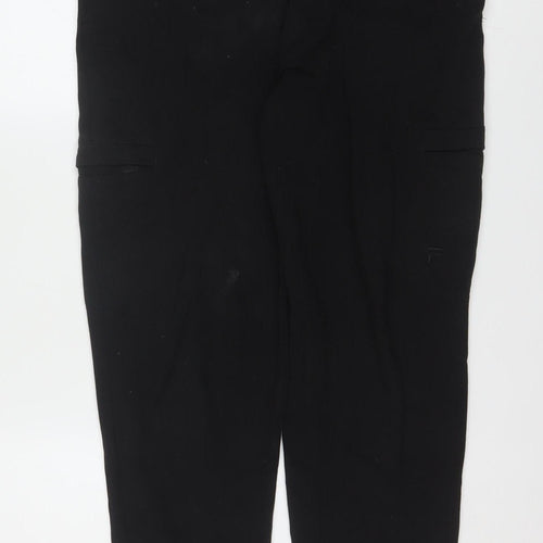 FILA Mens Black Jogger Trousers Size M Regular Fit Cotton Blend