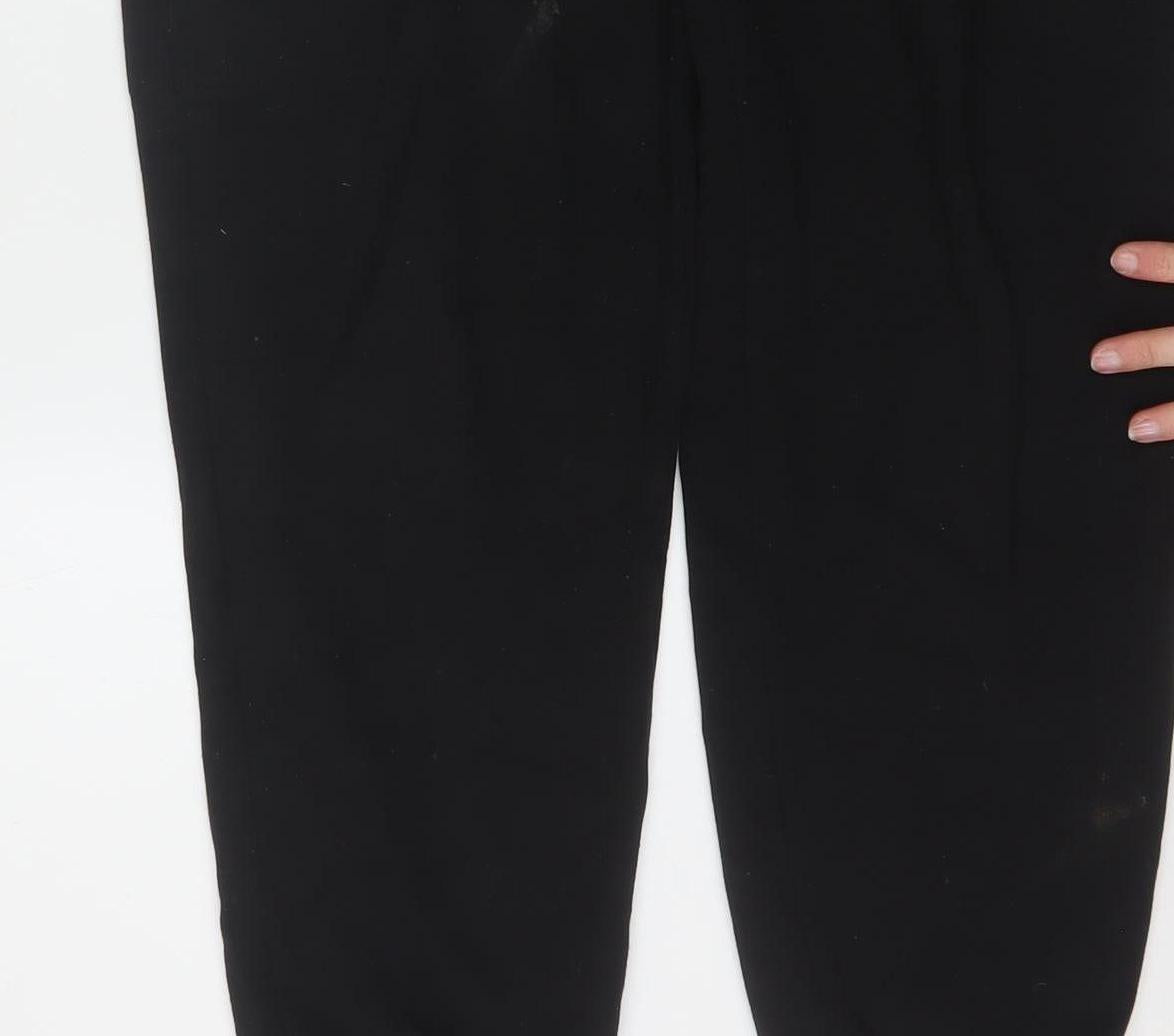 FILA Mens Black Jogger Trousers Size M Regular Fit Cotton Blend