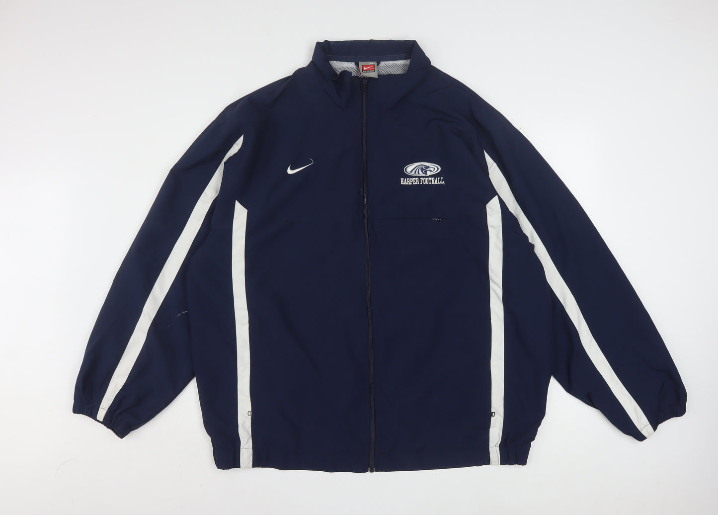 Nike Men's Blue XL Windbreaker Jacket Harper Football