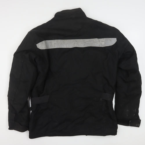 BMW Men's Black Motorcycle Jacket L Reflective Belted Waterproof