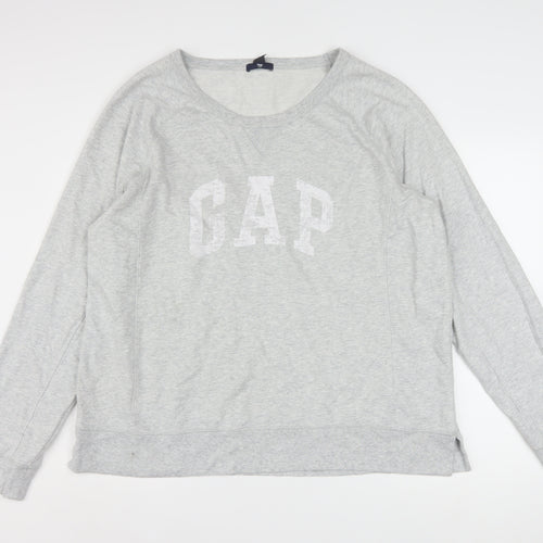 GAP Womens Grey XXL Pullover Sweatshirt Crew Neck Long Sleeve