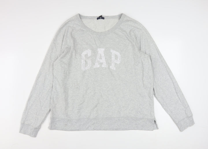 GAP Womens Grey XXL Pullover Sweatshirt Crew Neck Long Sleeve