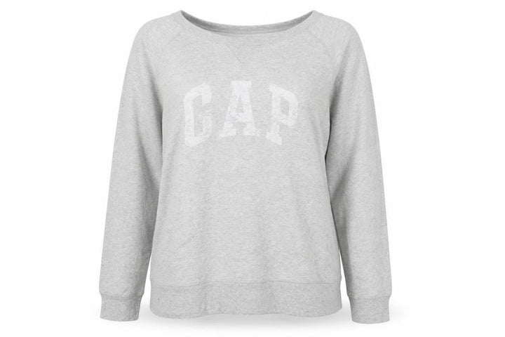 Gap Womens Grey XXL Pullover Sweatshirt Crew Neck Long Sleeve