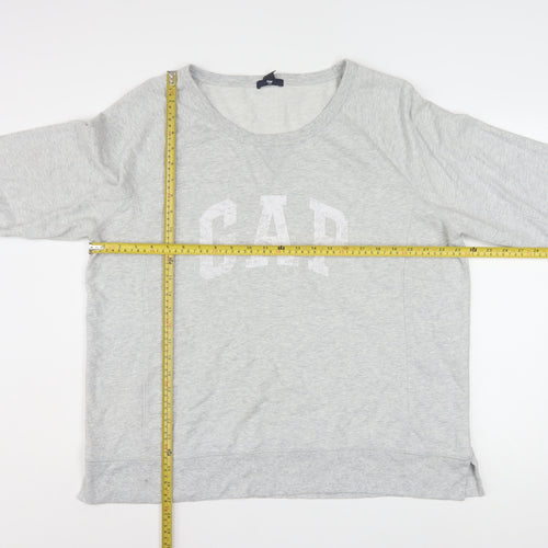 GAP Womens Grey XXL Pullover Sweatshirt Crew Neck Long Sleeve