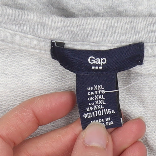 GAP Womens Grey XXL Pullover Sweatshirt Crew Neck Long Sleeve