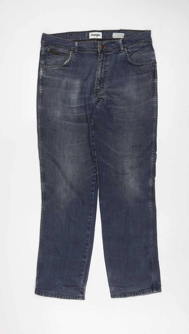 Wrangler Men's Blue Straight Leg Denim Jeans W35 L32 Texas