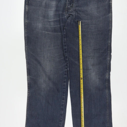 Wrangler Men's Blue Straight Leg Denim Jeans W35 L32 Texas