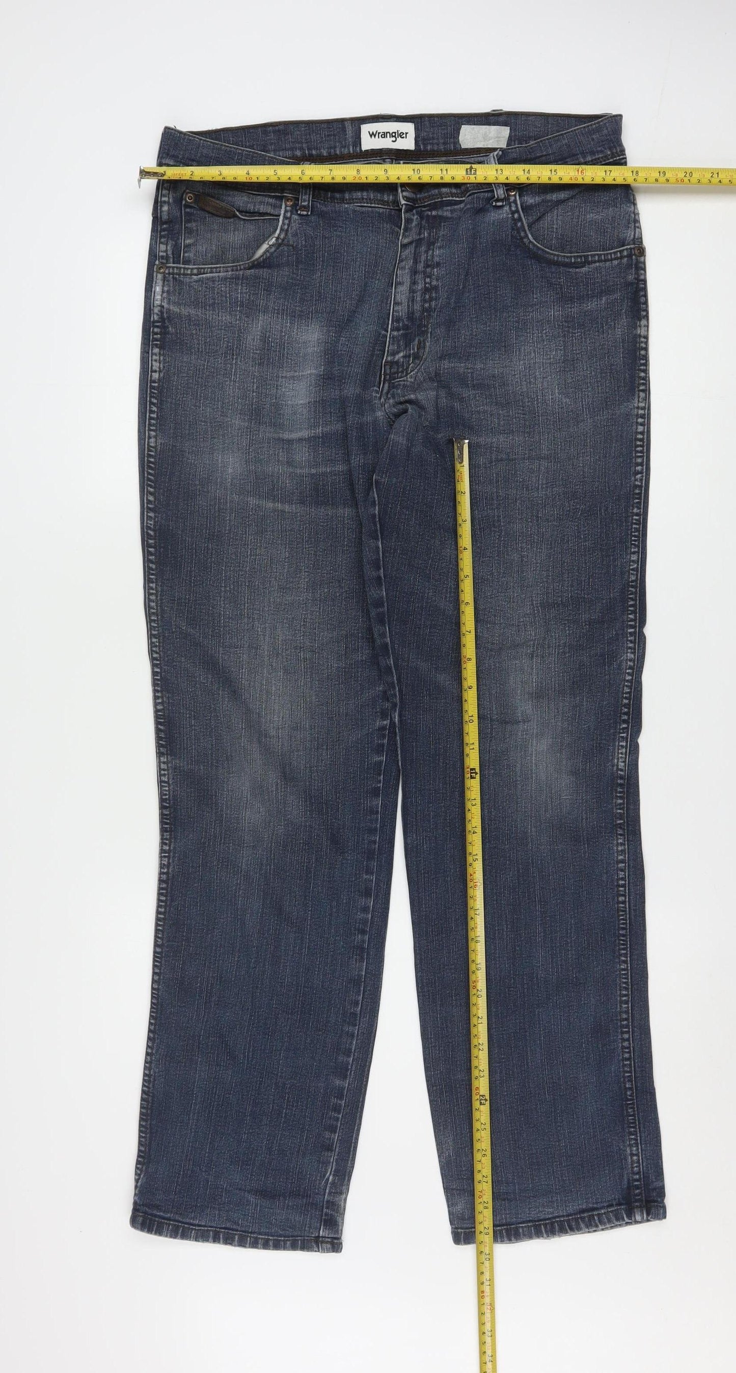 Wrangler Men's Blue Straight Leg Denim Jeans W35 L32 Texas