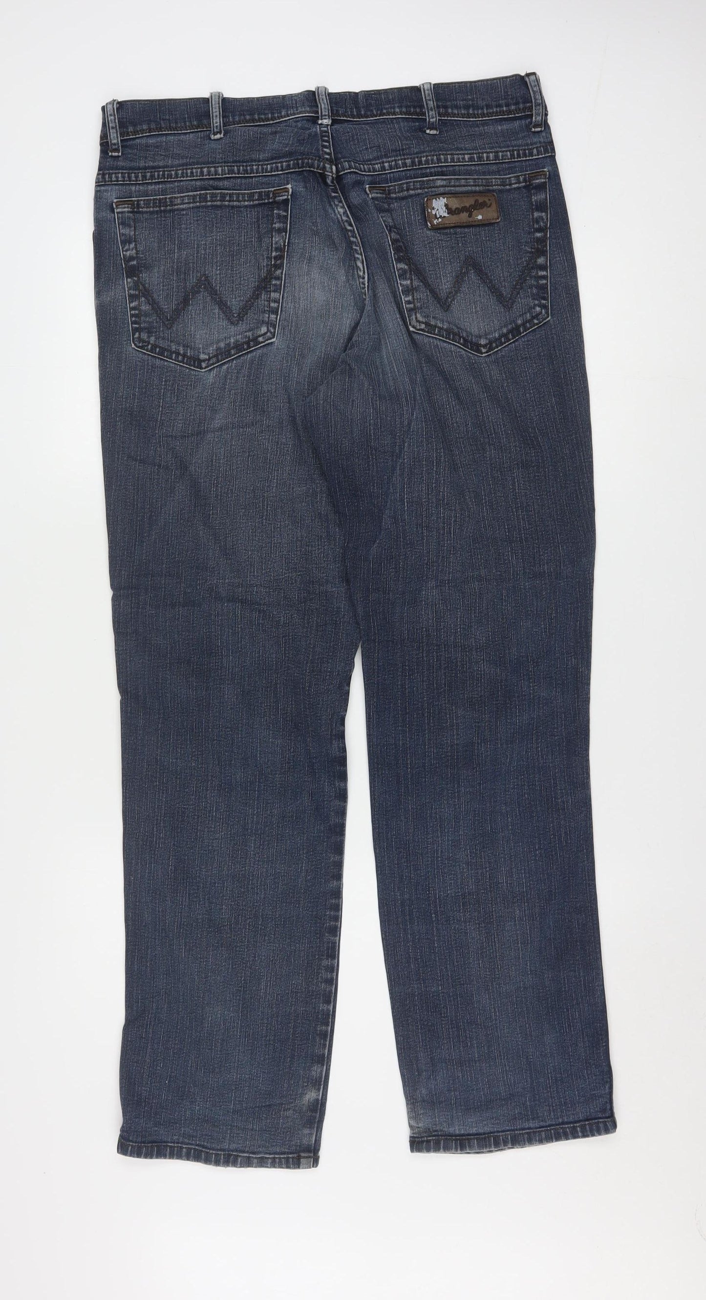 Wrangler Men's Blue Straight Leg Denim Jeans W35 L32 Texas